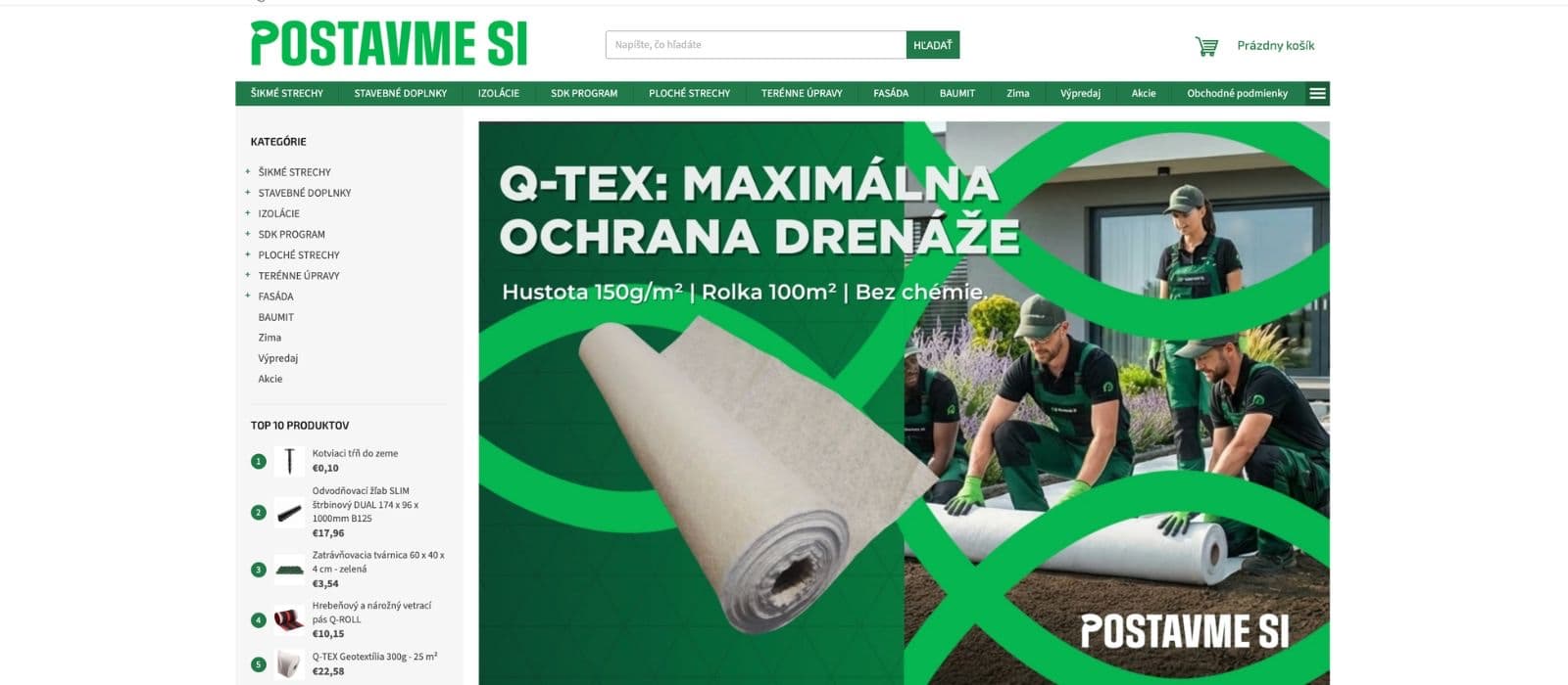 Komplexný online marketing pre e-shop so stavebninami