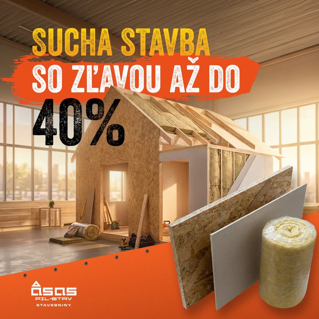 Vizuál PIL-STAV - Suchá stavba so zľavou až do 40 %