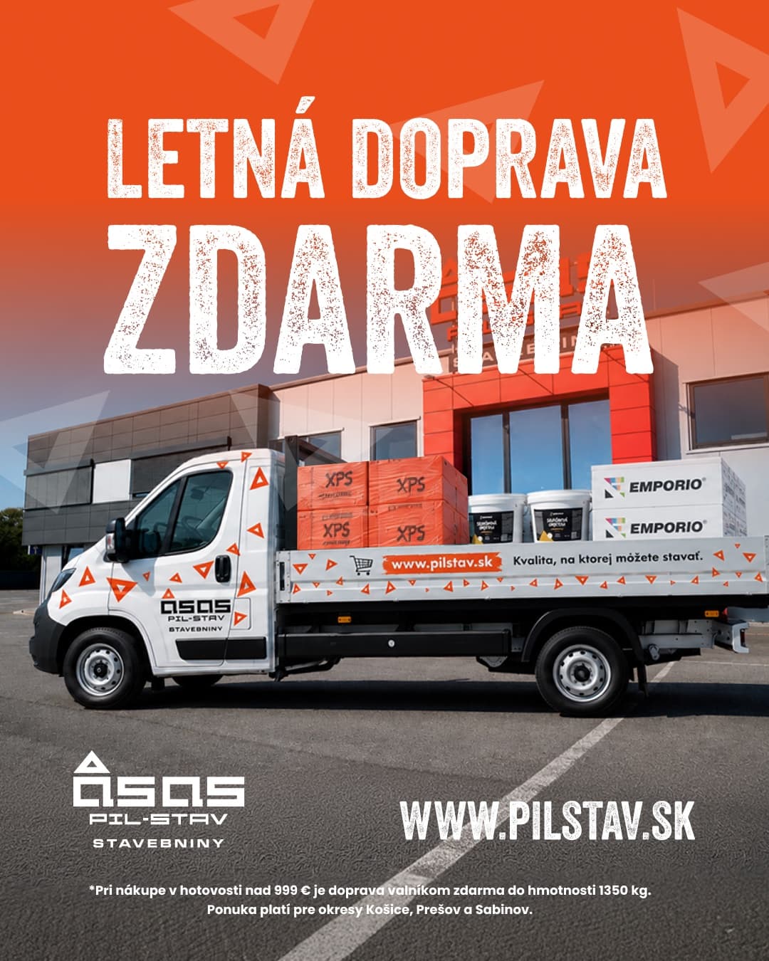 Vizuál PIL-STAV - Letná doprava zdarma, formát pre sociálne siete