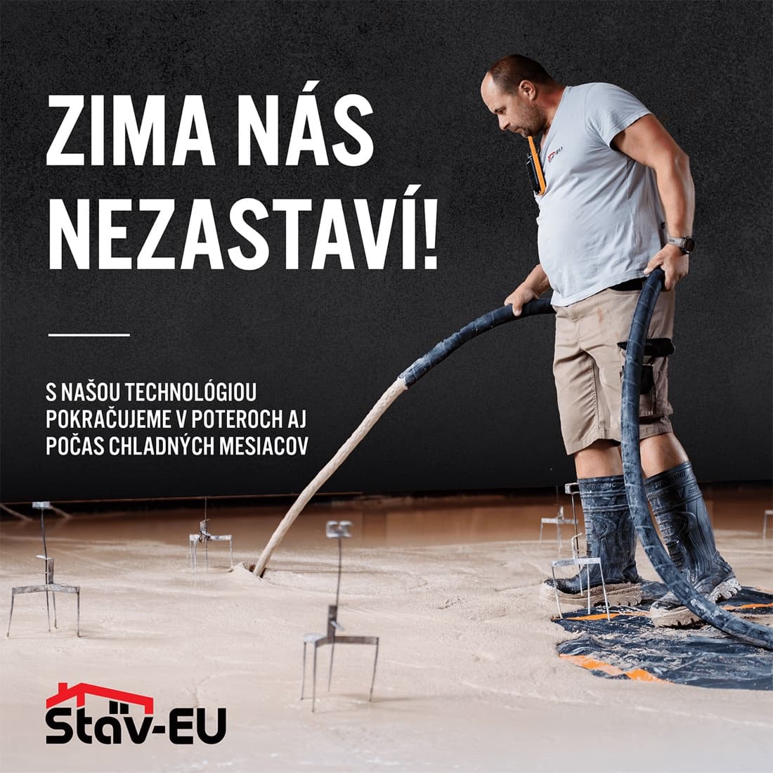 Banner Stav-EU - Zima nás nezastaví, lejeme potery aj počas chladných mesiacov